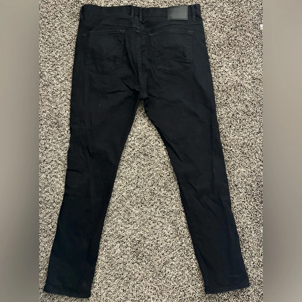 Empyre Men’s Black Distressed Skinny Jeans | Size 34